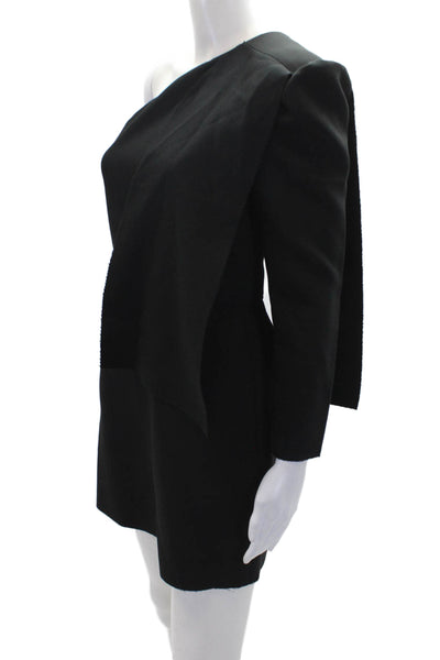 MSGM Womens One Shoulder Dress Black Size 40
