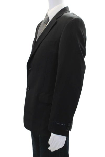 Tommy Hilfiger Mens Solid Single Breasted Blazer Black Size 42