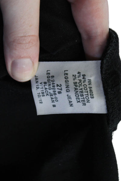 Gap Womens High Rise Leggings Jeans Solid Black Size 27