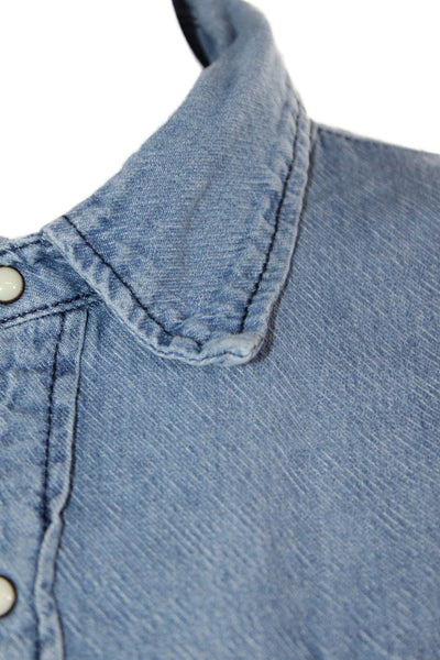 One by One Teaspoon Womens Button-Down Top Blue Size S