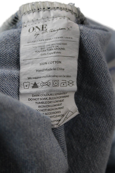 One by One Teaspoon Womens Button-Down Top Blue Size S