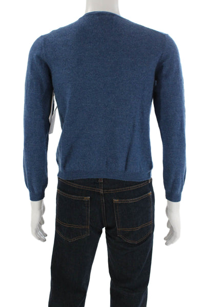 Calvin Klein Mens Merino Wool V Neck Sweater Blue Size L