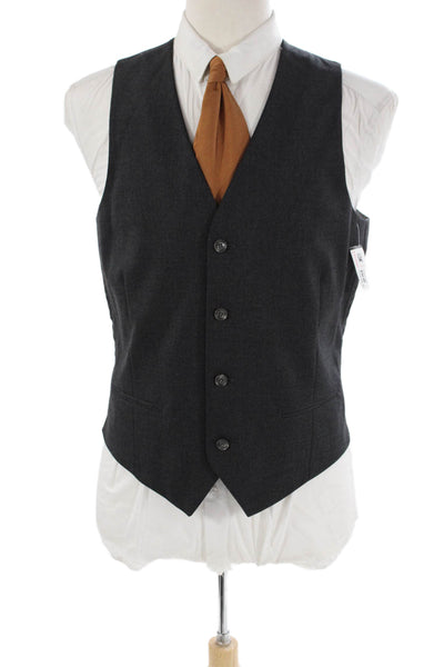 Alfani Mens 2 Piece Two Button Blazer Vest Set Gray Size 42/M