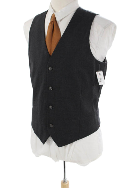 Alfani Mens 2 Piece Two Button Blazer Vest Set Gray Size 42/M