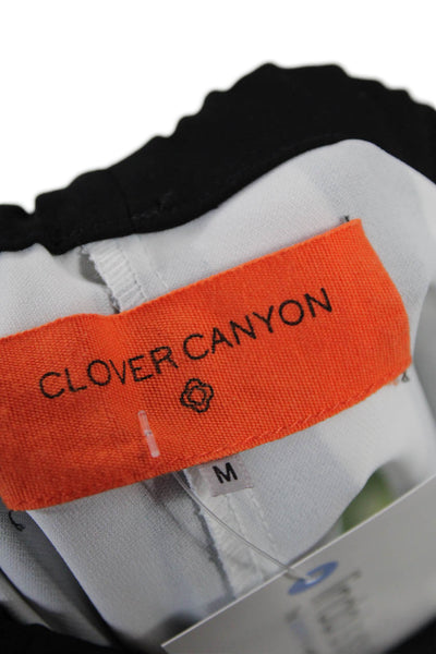 Clover Canyon Womens Textured Elastic Waistband Wide Leg Pants Multi Size M