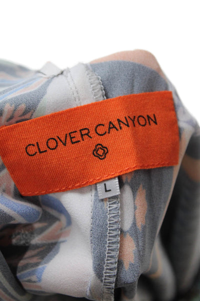 Clover Canyon Womens Textured High Neck Sleeveless Patter Tank Top Black Size S