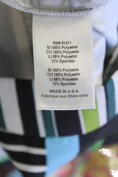Clover Canyon Womens Graphic Print Casual Zip Fly Shorts Multicolor Size L