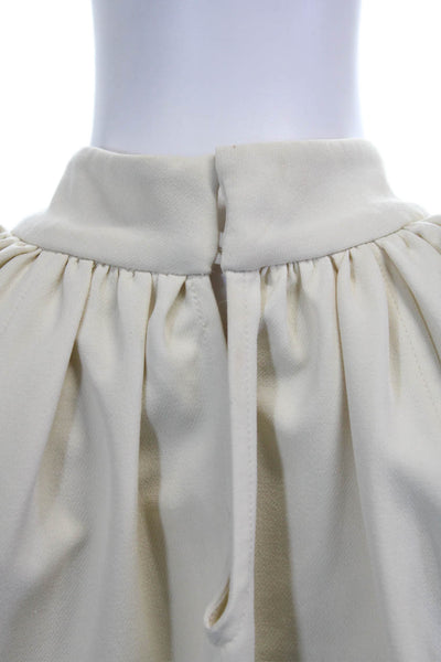 Victoria Victoria Beckham Womens Short Wing Sleeves Shift Dress White Size 2