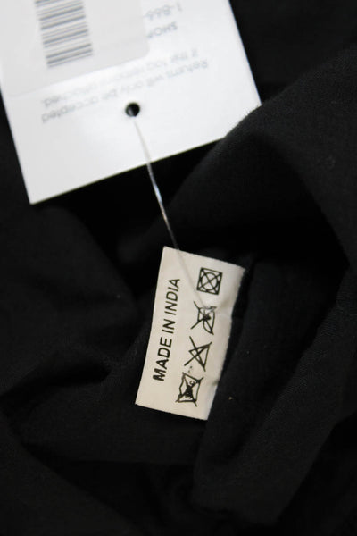 Anya Hindmarch Womens Key Hole Neck Cover Up Dress Black Cotton Size Small