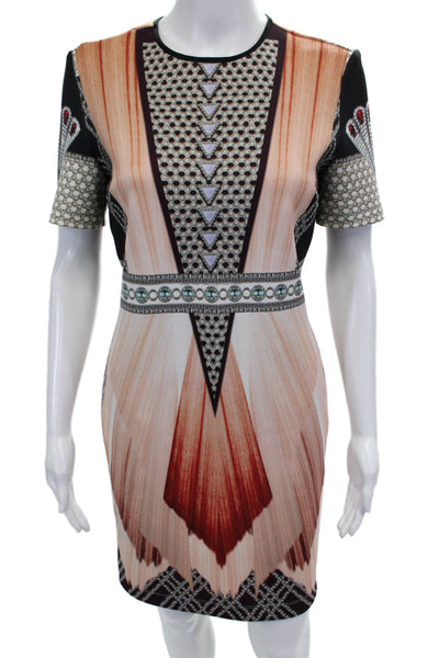 Clover Canyon Womens Abstract Print Midi Pencil Dress Multicolor Size L