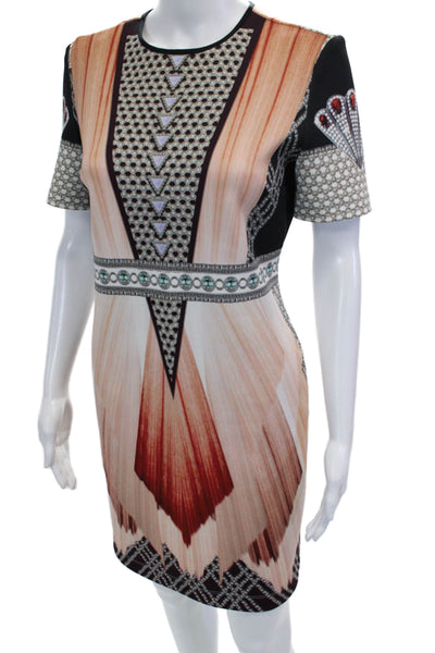 Clover Canyon Womens Abstract Print Midi Pencil Dress Multicolor Size L