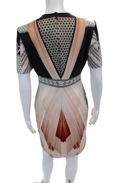 Clover Canyon Womens Abstract Print Midi Pencil Dress Multicolor Size L