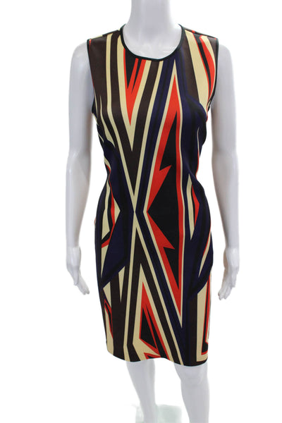 Clover Canyon Womens Geometric Print Sleeveless Midi Dress Multicolor Size M