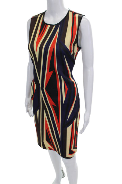 Clover Canyon Womens Geometric Print Sleeveless Midi Dress Multicolor Size M