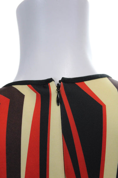 Clover Canyon Womens Geometric Print Sleeveless Midi Dress Multicolor Size M