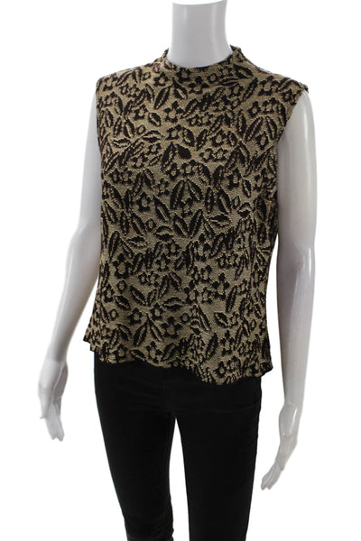 St. John Womens Zippered Tank Top Brown Size M