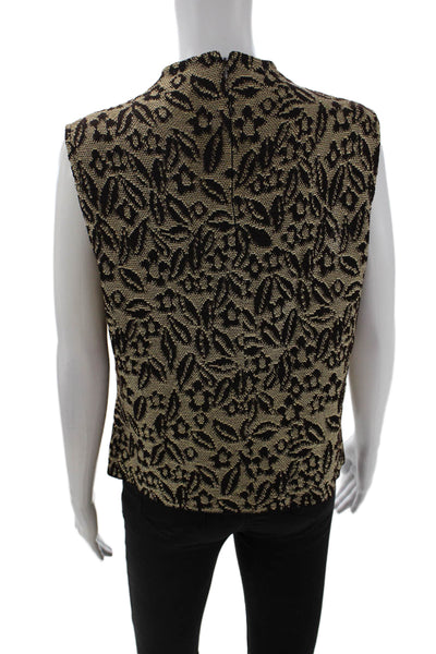 St. John Womens Zippered Tank Top Brown Size M