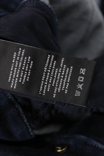 J Brand Womens Cotton High Waisted Buttoned Detail Skinny Jeans Blue Size 27