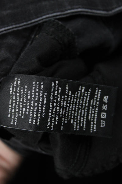 J Brand Womens Cotton High Waisted Buttoned Pocketed Skinny Jeans Black Size 27