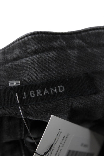 J Brand Womens Cotton High Waisted Buttoned Pocketed Skinny Jeans Black Size 27