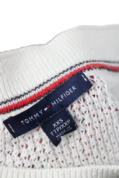 Tommy Hilfiger Womens Sleeveless Crewneck Knit Tank Top White Size XXS