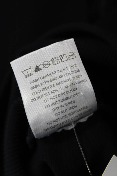 Running Bare Woomens Ribbed Textured Pull On Leggings Solid Black Size XS