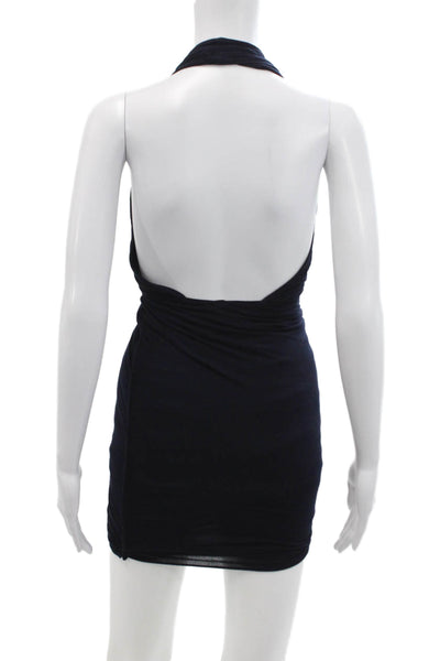 Bailey 44 Womens Ruched Mini Halter Dress Navy Size XS