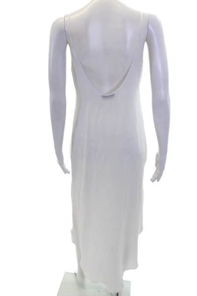 Topshop Womens Spaghetti Strap Asymmetrical Slip Dress White Size 2