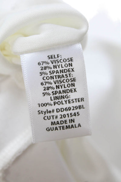 Fore Womens Bow Detail Zip Up Strapless Dress White Size L