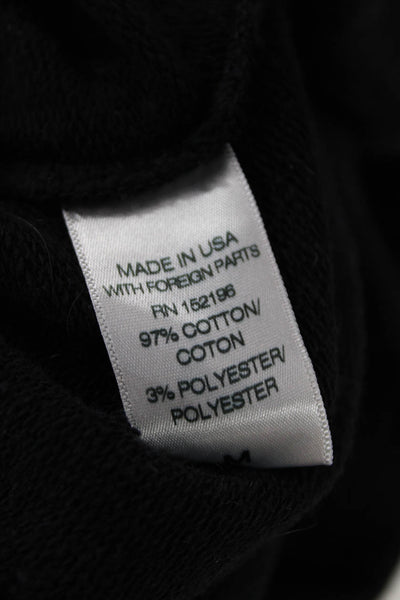 Soul Cycle Womens Cotton Round Neck Long Sleeve Distress Sweater Black Size M