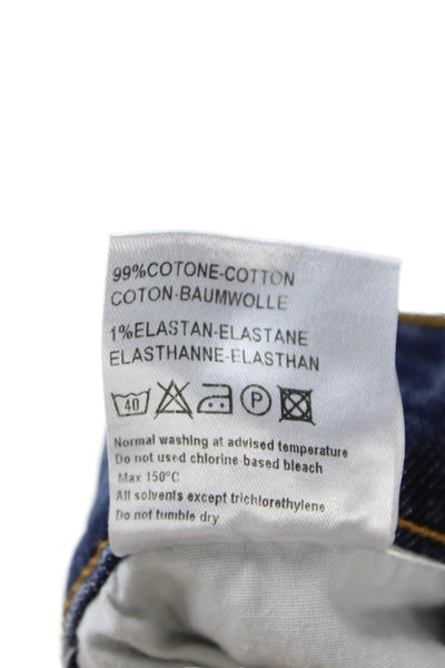 6397 Womens Cotton Midi Button Fly Denim Pencil Skirt Relic Blue Size 29