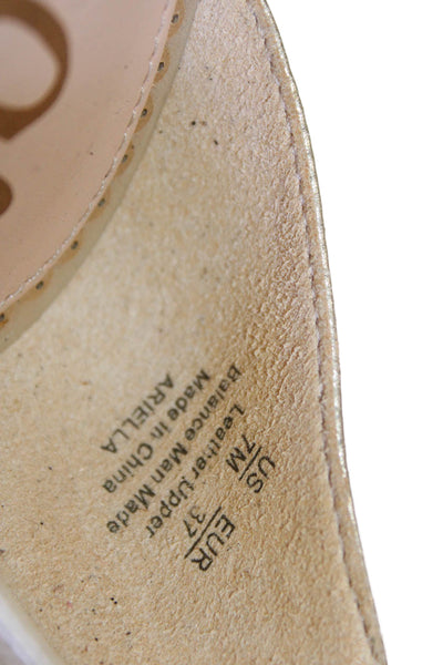 Sam Edelman Womens High Heels Gold Size 7