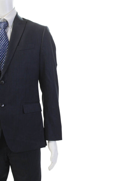 J. Ferrar Mens 2 Piece Single Breasted Suit Blue Size 40