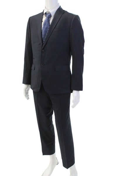 J. Ferrar Mens 2 Piece Single Breasted Suit Blue Size 40