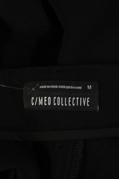 C/MEO Collective Womens High Rise Pleated Straight Leg Dress Pants Black Size M