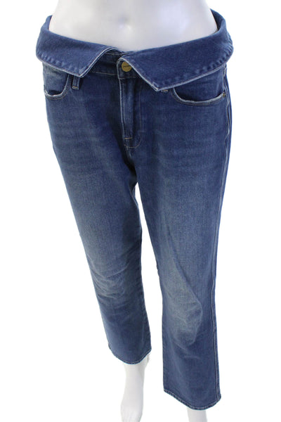 Frame Womens Medium Wash High Rise Straight Leg Denim Jeans Blue Size 28