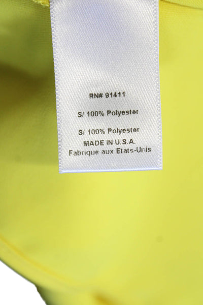 Clover Canyon Womens Textured Lined Zip Shorts Yellow Size S