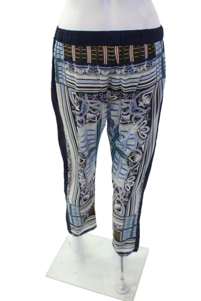 Clover Canyon Womens Elastic Waistband Straight Pants Multi Size S