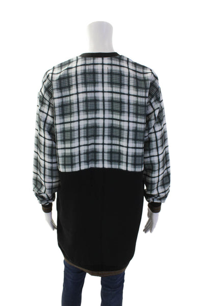 Clover Canyon Womens Textured Long Sleeve V-neck Blouse Multi Size S