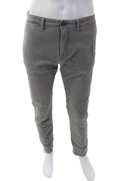 J Crew Mens Cotton Slim Pants Gray Size 30