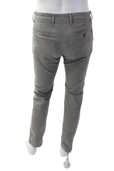 J Crew Mens Cotton Slim Pants Gray Size 30