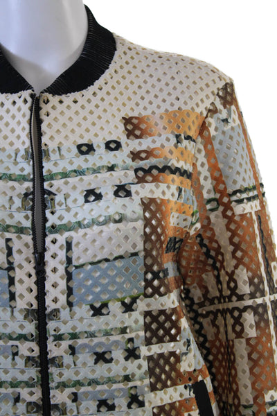 Clover Canyon Womens Long Sleeve Full Zip High Neck Jacket Brown Size S