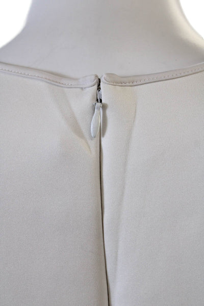 Clover Canyon Womens Laser Cut Detail Cropped Tank Top White Size Medium