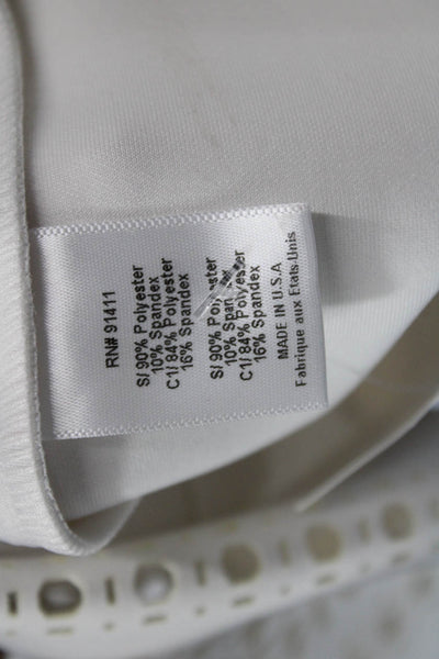 Clover Canyon Womens Laser Cut Detail Cropped Tank Top White Size Medium