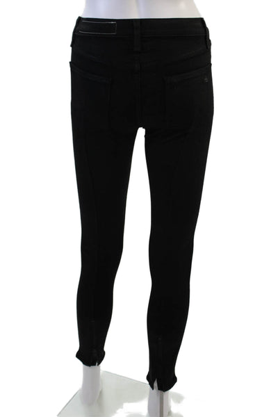 Rag & Bone Womens Cotton Straight Leg Skinny Zip Fly Denim Jeans Black Size 23