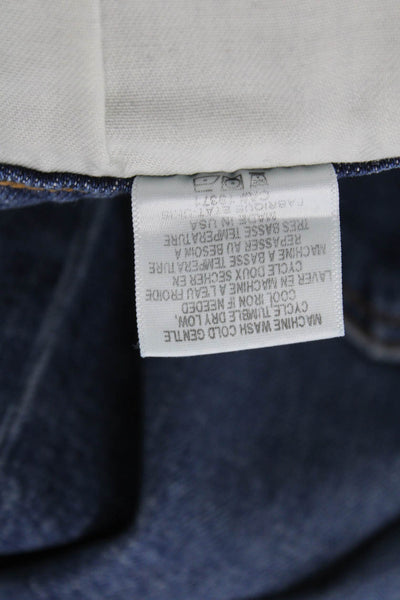 Re/Done Womens Cotton High Rise Slim Straight Leg Denim Jeans Blue Size 28