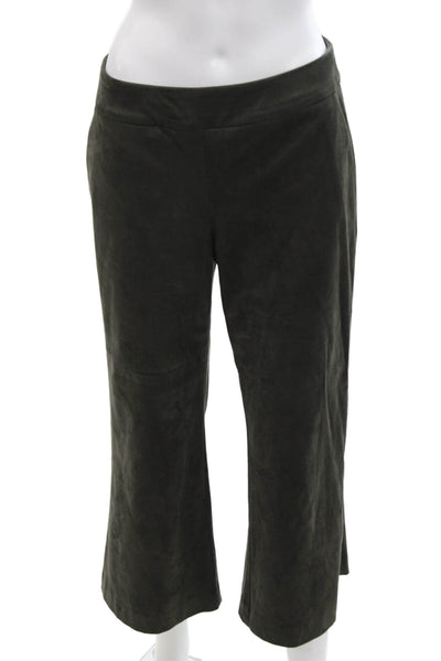 I Love Tyler Madison Womens Velvet High Rise Pull On Pants Moss Green Size M