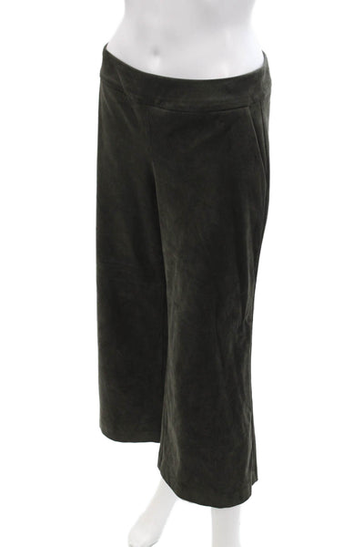 I Love Tyler Madison Womens Velvet High Rise Pull On Pants Moss Green Size M