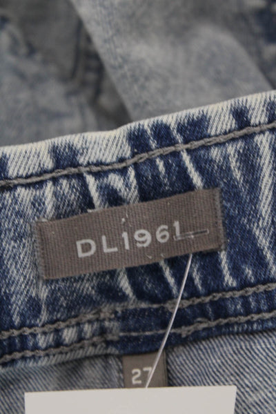 DL1961 Womens Medium Wash Elastic Waist Cuff Ankle Jeans Blue Size 27