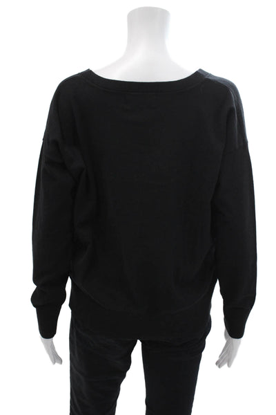Old Navy Womens Knit Long Sleeve V-Neck Pullover Sweater Black Size S